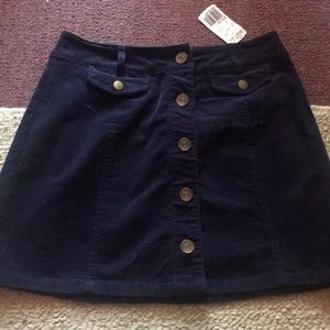 A Forever 21 navy blue suede skirt
